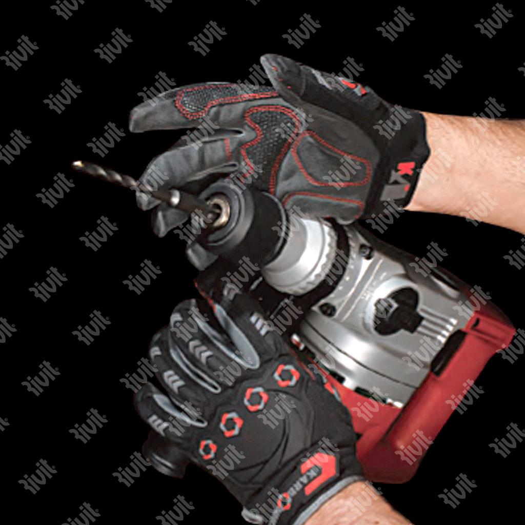 KARBONHEX KARBON  Work Glove W/Impact  vibration absorbing & Abrasion resistance KX-05-09