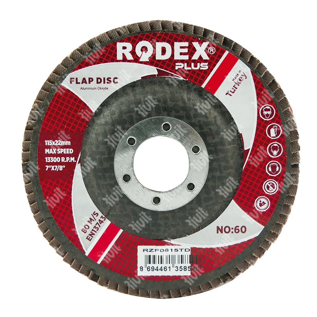 RODEX-Disc Flap fiber for Steel GR.80 d.115x22 GR.80