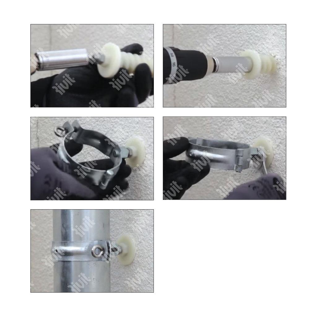 PNEM10-Tassello Isolazione c/perno acciaio zincato M10x95