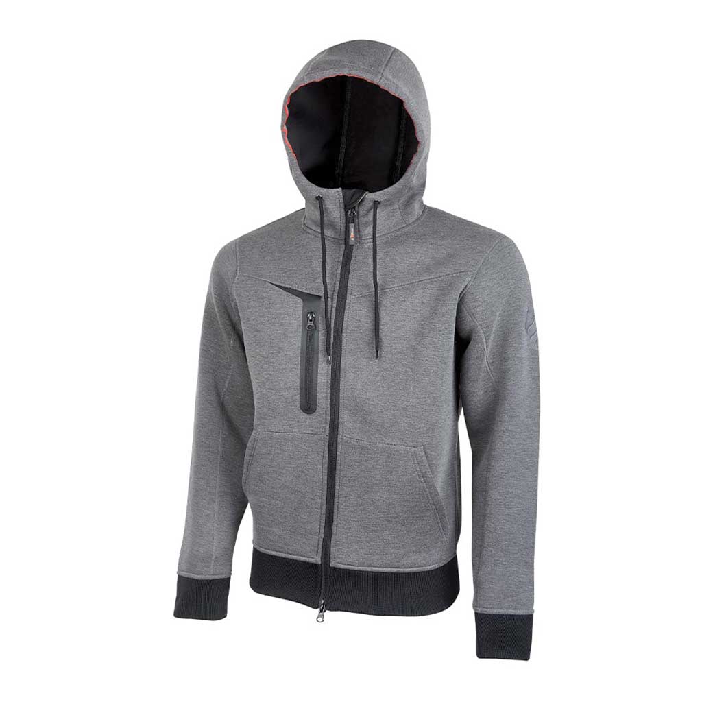 UPOWER-Felpa  TASTY Full-zip GM  Grigio Tg.L