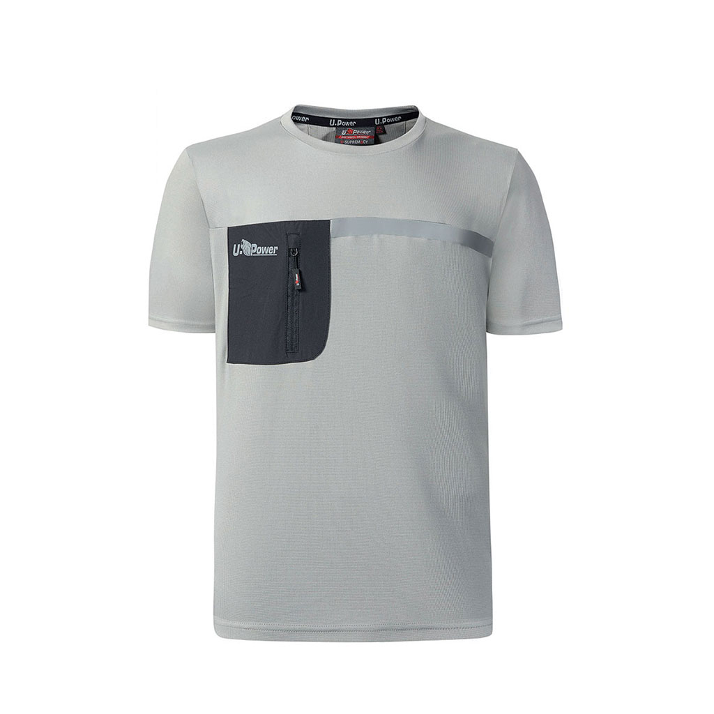 UPOWER-T-Shirt CHRISTAL Grigio Tg.XXL