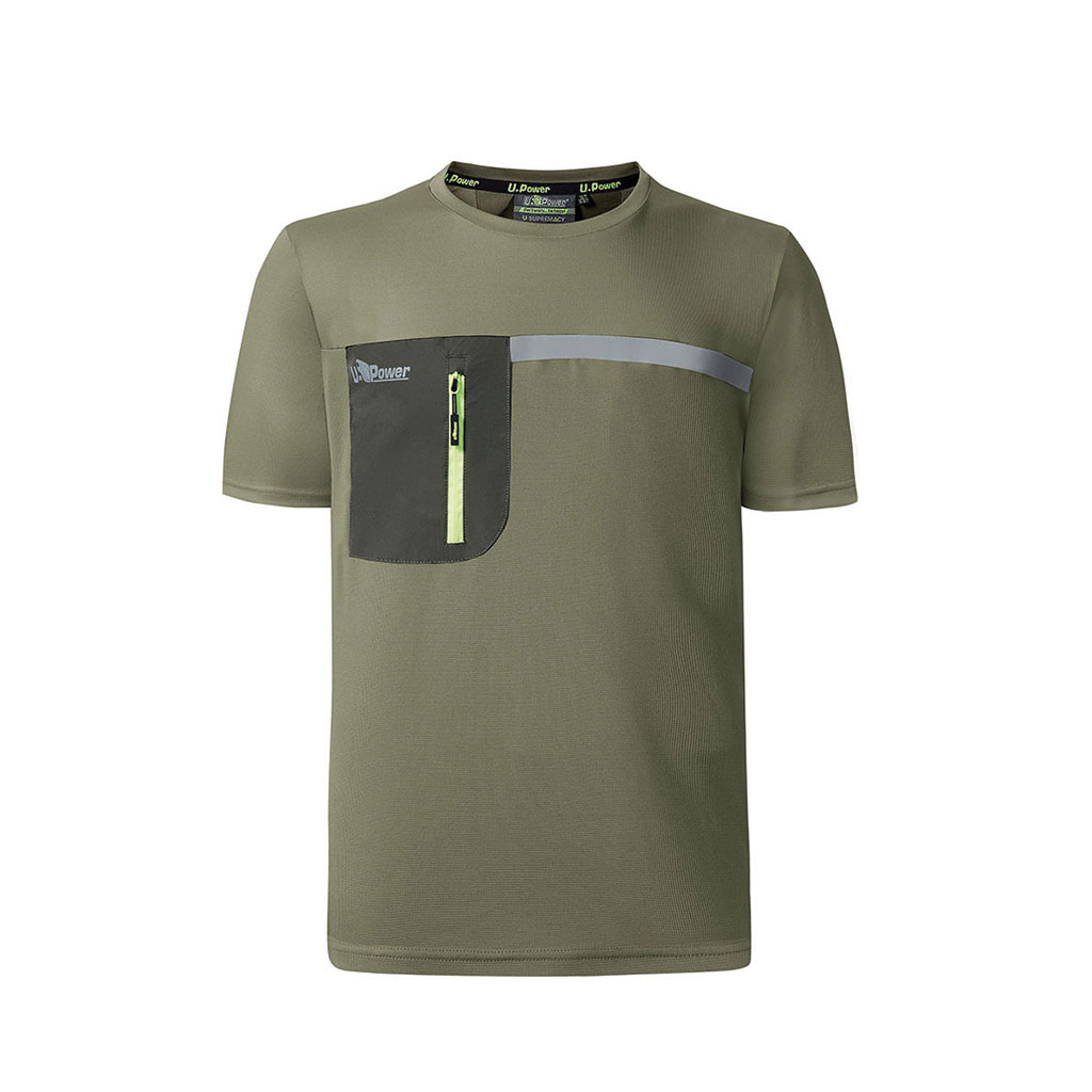 UPOWER-T-Shirt CHRISTAL Verde Oliva Tg.M