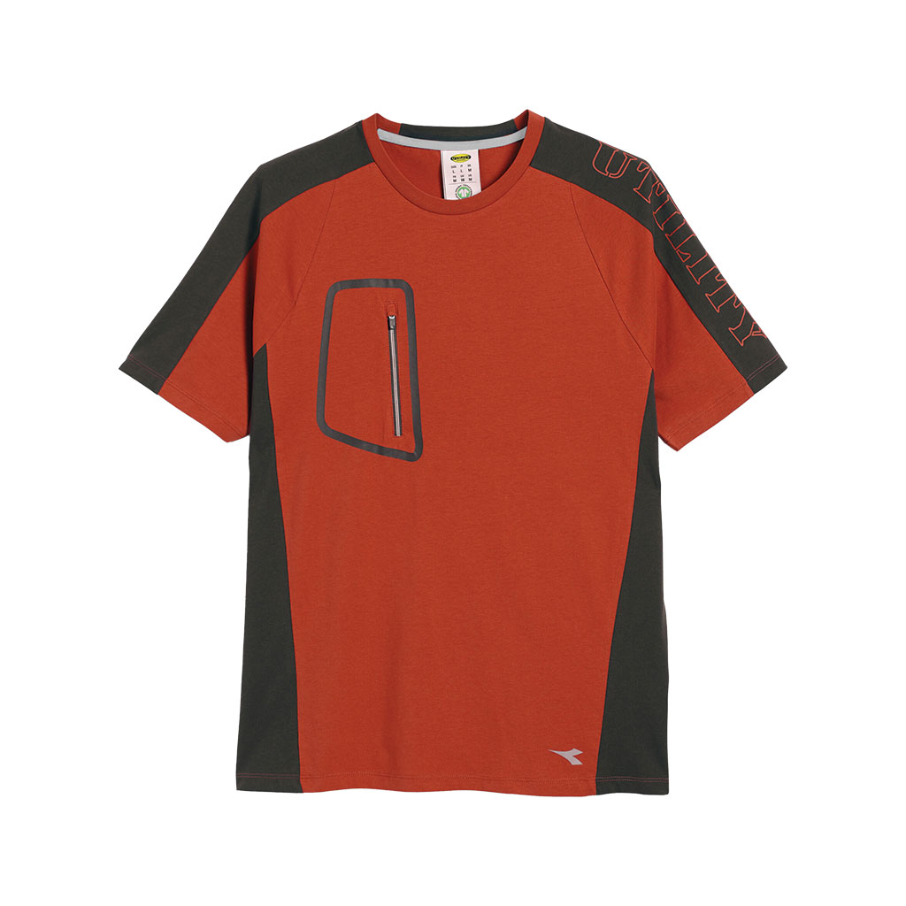 DIADORA-T-Shirt Cross Organic Rosso Nespola tg.XXXL