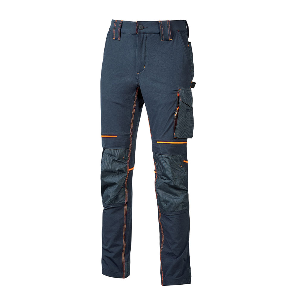 UPOWER-Pantalone ATOM DB in tessuto Blu/Arancio Tg.S