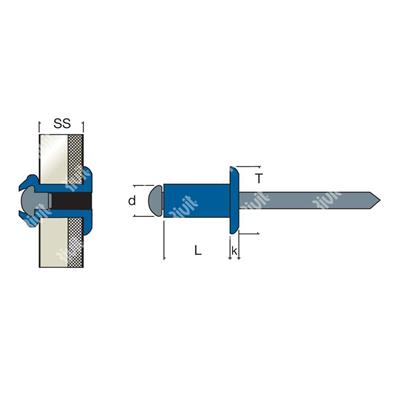 MFT-Rivetto Monel/Acciaio TT 4,0x6,1