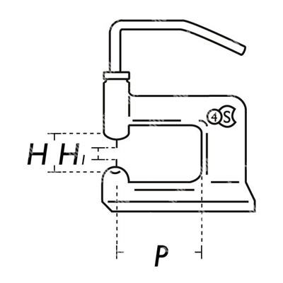Manual press for OU eyelet S4