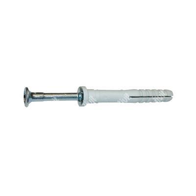 CX-PH nylon grey anchor with steel zinc pltd nail 8x45