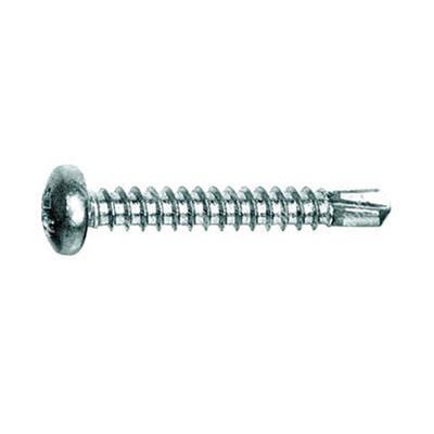 Pan head Ph+ self-drilling screw UNI8118/DIN7504N C15 - white zinc plated steel 4,2x13
