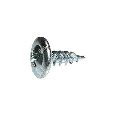 Wafer head Ph+ drywall screw twin thread sharp tip C15 - white zinc plated steel 4,2x25