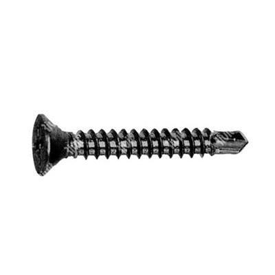 Csk flat head self drilling screw UNI8119/DIN7504P black zinc plated steel 3,9x13