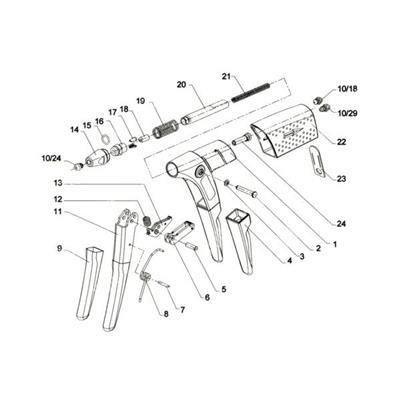 FLIPPER-Hand riveting tool for d.2,4-4,0 7010001
