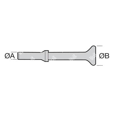 Punch flat head d.25 for ET-F15 AV1-126D