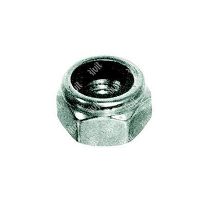 Self-locking nylon ins. hex nut U7473/D982 cl.8 - white zinc plated steel M5