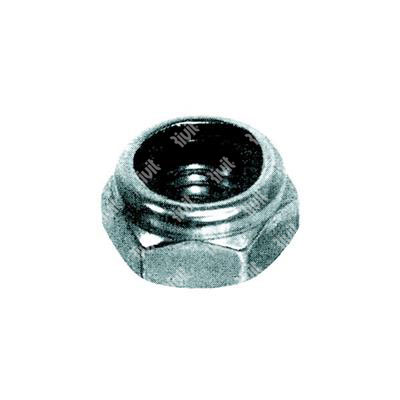 Self-locking nylon ins. hex nut U7474/D985 cl.8 - white zinc plated steel M22