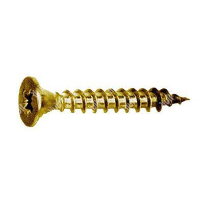 Flat head chipboard screw DIN 7505A bronz plated steel C15 3x16