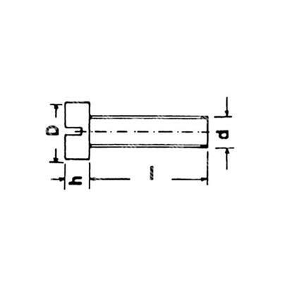 Slotted cheese head screw UNI 6107/DIN 84A brass M4x10