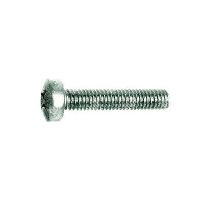 Phillips cross pan head screw UNI 7687/DIN 7985 4.8 - white zinc plated steel M2x20