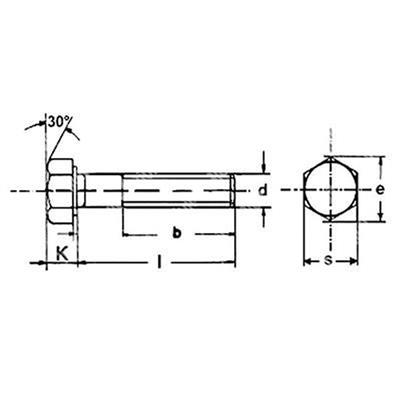 Sechskantkopfschraube UNI 5737/DIN 931 A2 - Edelstahl AISI304 M8x40