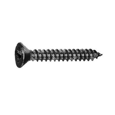 Phillips cross flat head tapping screw UNI 6955/DIN 7982 black zinc plated stainless stee 4,2x25
