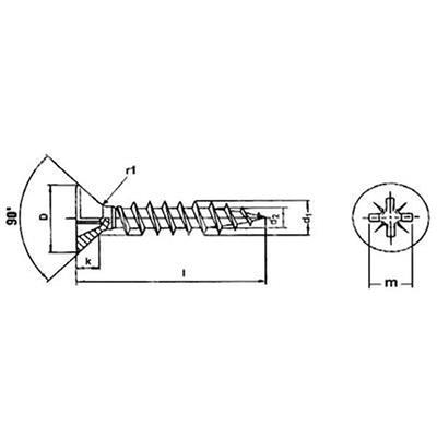 Double Countersunk Head Timber Screw Pozy Drive Stainless Steel A2 4x40