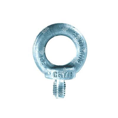 Lifting Eye Bolt UNI 2947/DIN 580 Steel C15E White Zinc plated Cr3 M18