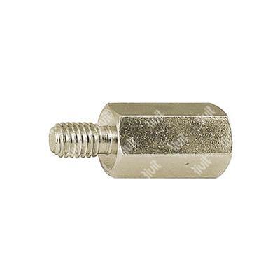 Distanziatore Ottone Esag.5,5mm M/F M=5mm F=6mm NK M3x30