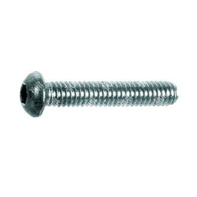 Hex socket button head cap screw ISO 7380 10.9 - dehydrogenated white zinc plated steel M4x6