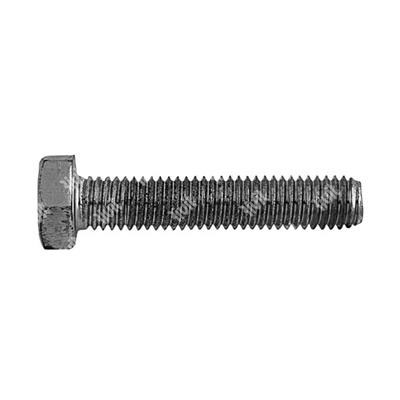 Hex head screw UNI 5739/DIN 933 8.8 - plain steel M5x50