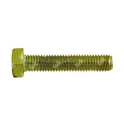Hex head bolt UNI 5739/DIN 933 8.8 - yellow zinc plated steel M6x20