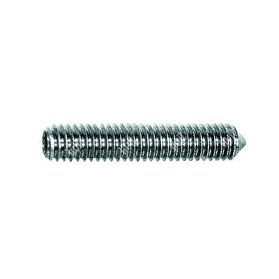 Socket set screw UNI 5927/DIN 914 cone point 45H - white zinc plated steel M3x12