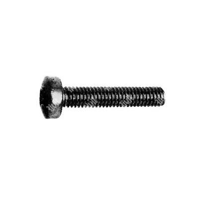 Phillips cross pan head screw UNI 7687/DIN 7985 4.8 - black zinc plated steel M3x20