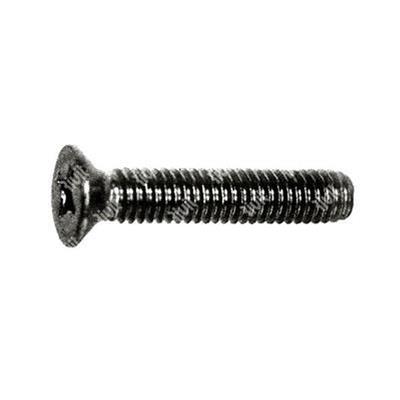 Phillips cross flat head screw UNI 7688/DIN 965 4.8 - black zinc plated steel M3x5