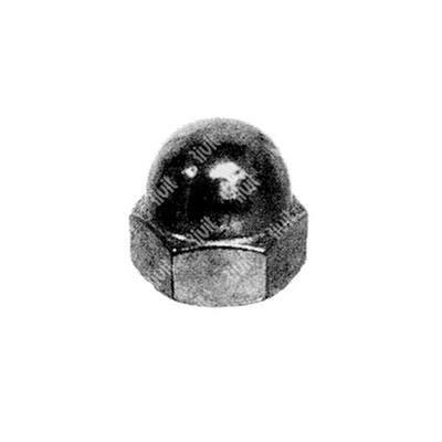 Hex domed cap nut UNI 5721/DIN 1587 cl.8 - plain steel M6