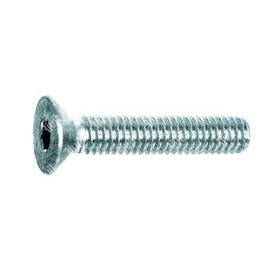Hex socket countersunk head screw U5933/D7991 10.9 - dehydrogenated white zinc plated steel M3x20