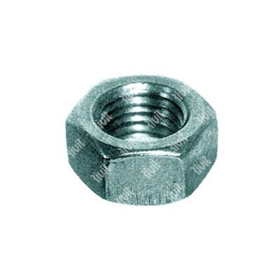 Hexagon nut UNI 5587 cl.8 - white zinc plated steel M2