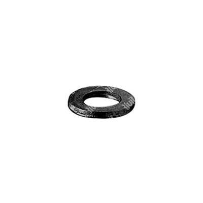 Flat washer UNI 6592/DIN 125A HV100 - black zinc plated steel d.4