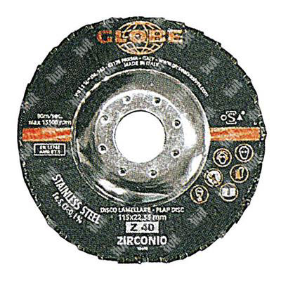 GLOBE-Disco Lamellare TOP Fibra xInox/Ferro GR.40 d.115x22 GR.40