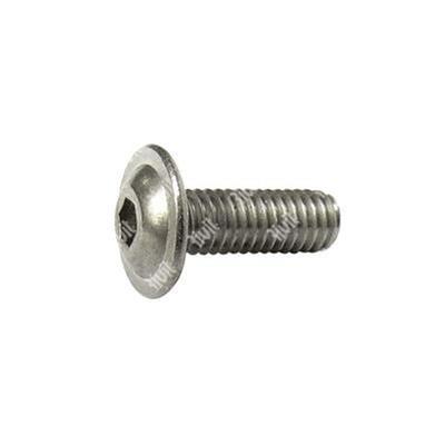 Hex socket button head screw w/flange ISO 7380-2 stainless steel 304 M4x16