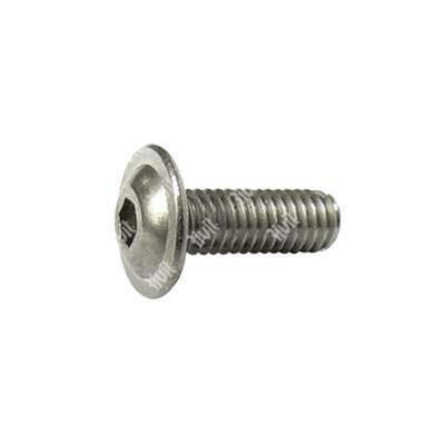 Hex socket button head screw w/flange ISO 7380-2 stainless steel 304 M5x12