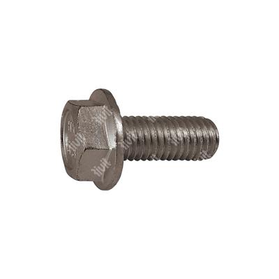 Hex head flange w/serration bolt DIN 6921 8.8 - plain steel M5x16