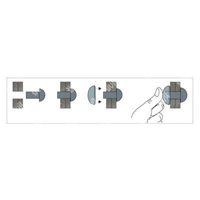 RFCA-Fissatore c/cappuccio x albero Acc.C70Cromato d.6,5