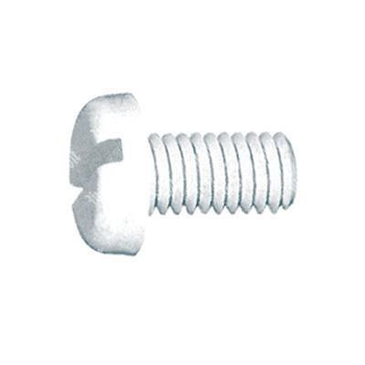 Slotted flat head screw UNI 1580/DIN 85 Nylon 6. M3x8