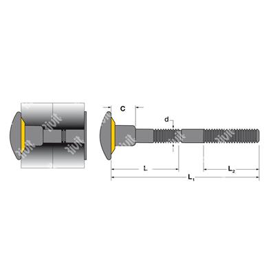 RIVTAINER-Lockbolt Steel LH d.6,4 h.10,5 gr 28-32 RTFL 12-19 d.6,4