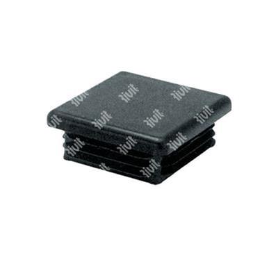 Tappo ad alette quadrato LDPE Nero 30x30