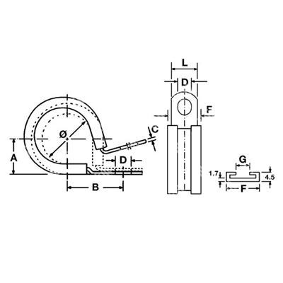 JCS-PCLIPS M6-35 Fascetta antivib.FEZ L.12mm M6-d.35