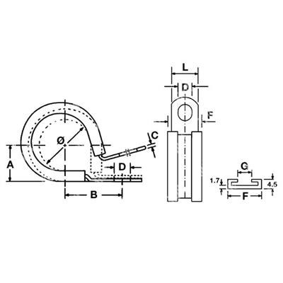 JCS-PCLIPS M6-29Collier antivibrationInox304L.12mm M6-d.29