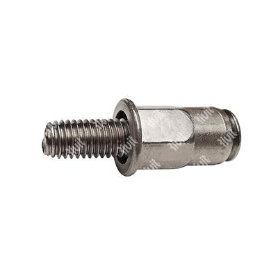 BITEPA2-Rivbolt ss Semihex.male m6 Rivet nut M6x15