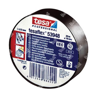TESA-Professional Duct Tape flame retardant Black mt.25x19mm