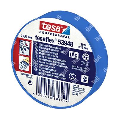 TESA-Professional Duct Tape flame retardant Blue mt.25x19mm