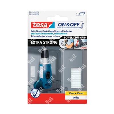 TESA-Hook and loop tape White Extra Strong mt.0,5x100mm